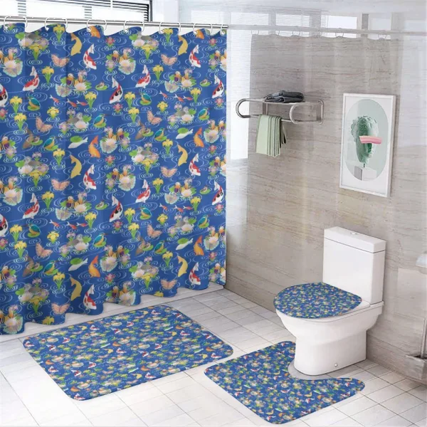 Traditional Koi Pond on a shower curtain