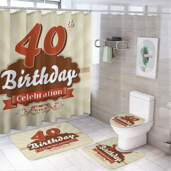 Vintage Retro Dots on a shower curtain