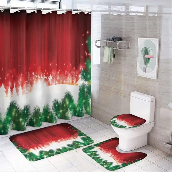 Xmas Theme on a shower curtain