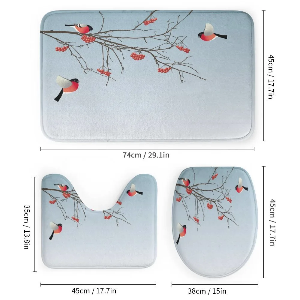 Bullfinch Birds Branches — Detail 1