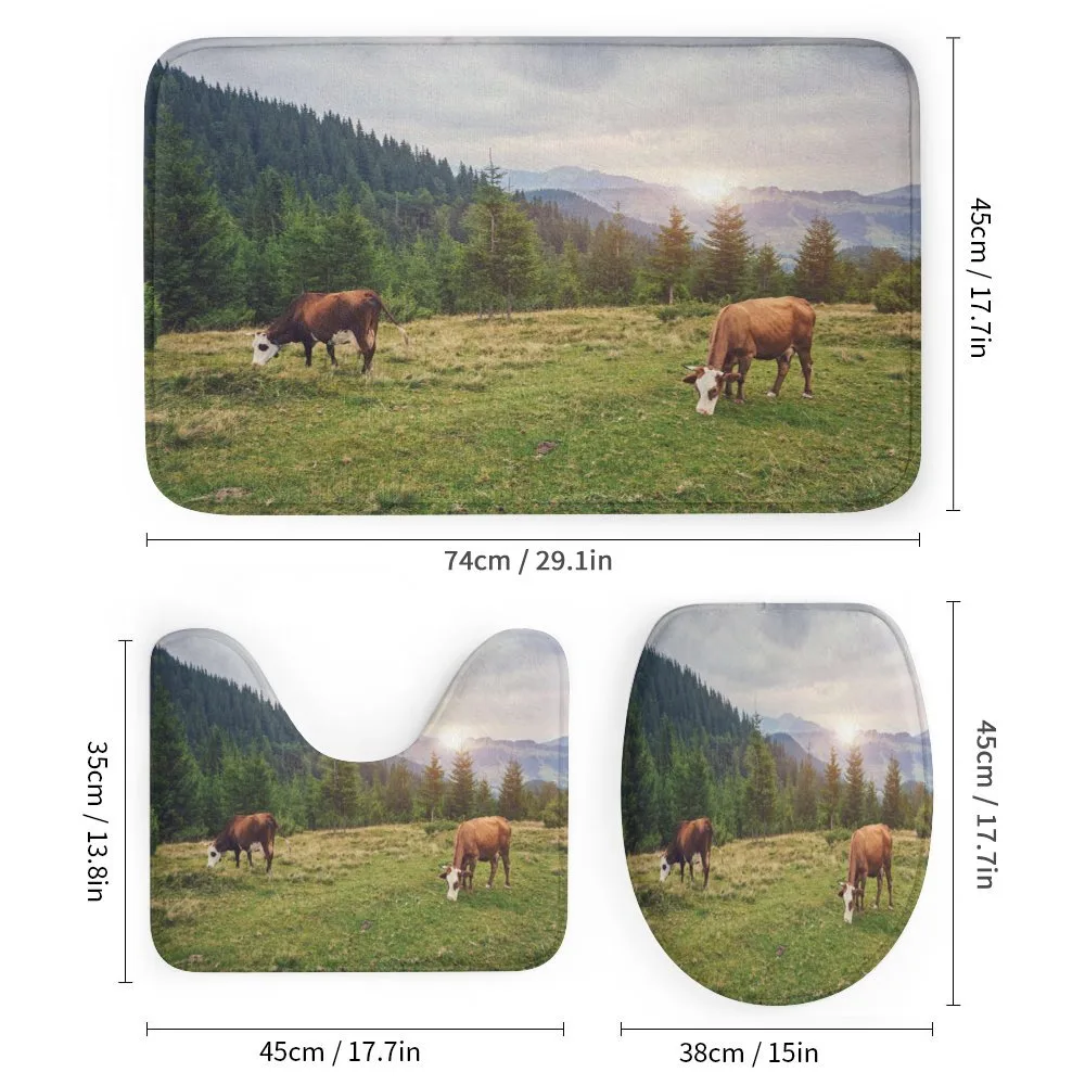Cows Grazing in Meadow — Detail 1