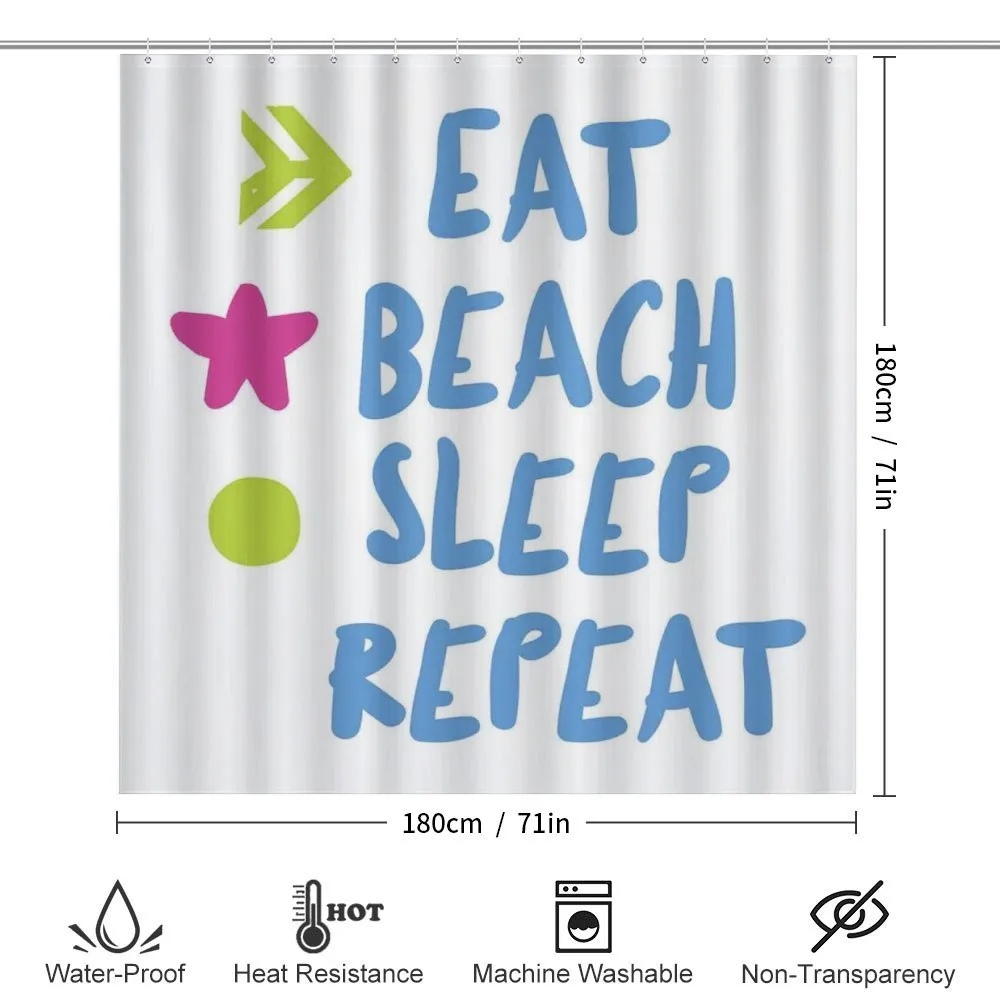 Eat Beach Sleep Repeat Text — Detail 2