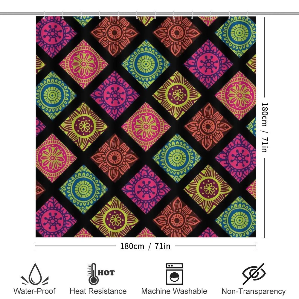 Flower Mandala Tile Colorful — Detail 2