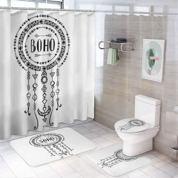 Folkloric on a shower curtain