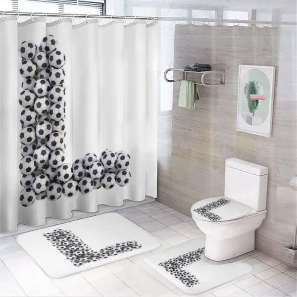 Football Theme on a shower curtain