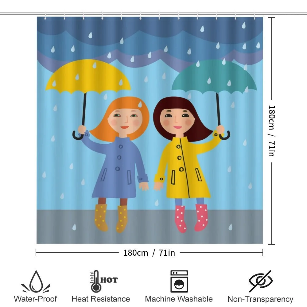 Girls Under the Rain — Detail 2
