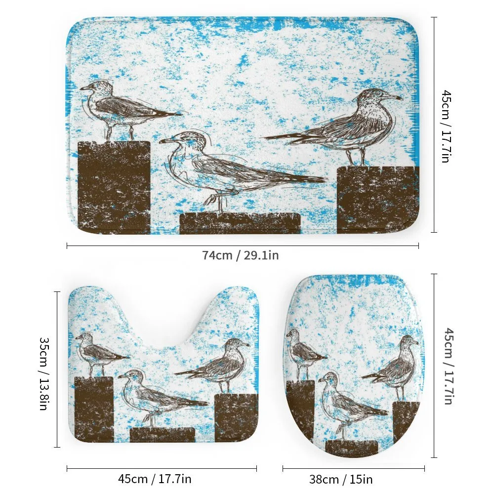 Grungy Sketch Seagulls — Detail 1