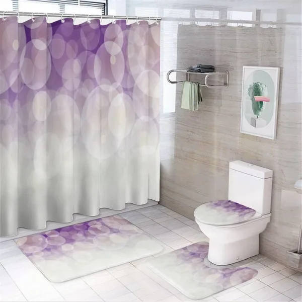 Hazy Circles Digital on a shower curtain