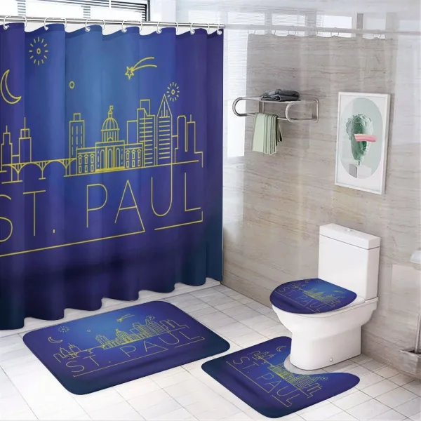 Line Art Style St Paul on a shower curtain