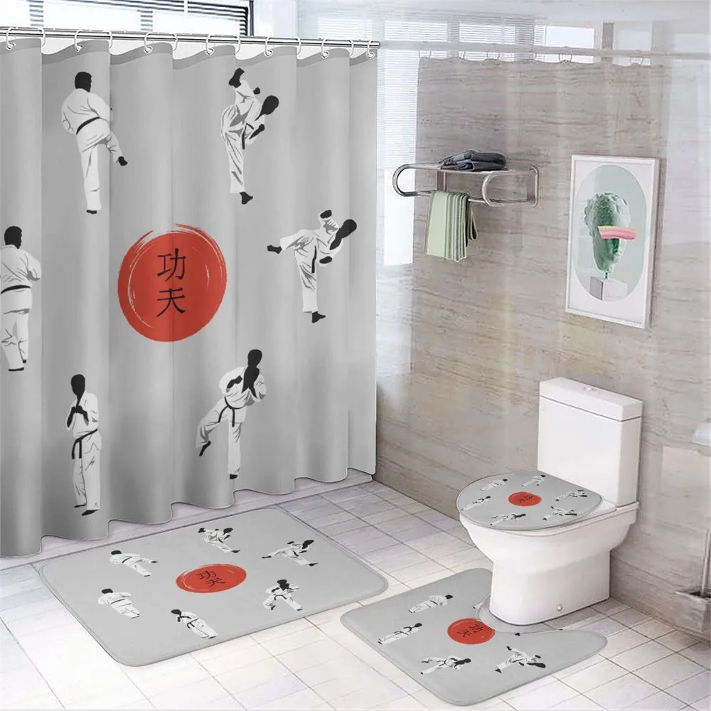 Men in Karate Clothes Moves — Your design