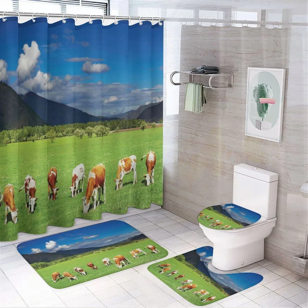 Mountains Grazing Cows — Your design