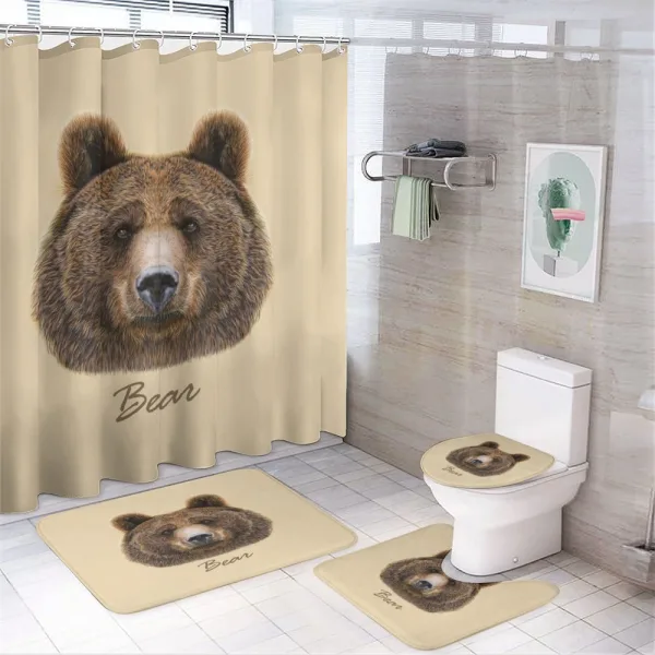 Strong Wild Beast Animal on a shower curtain