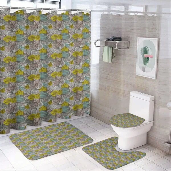 Surreal Floral Art on a shower curtain