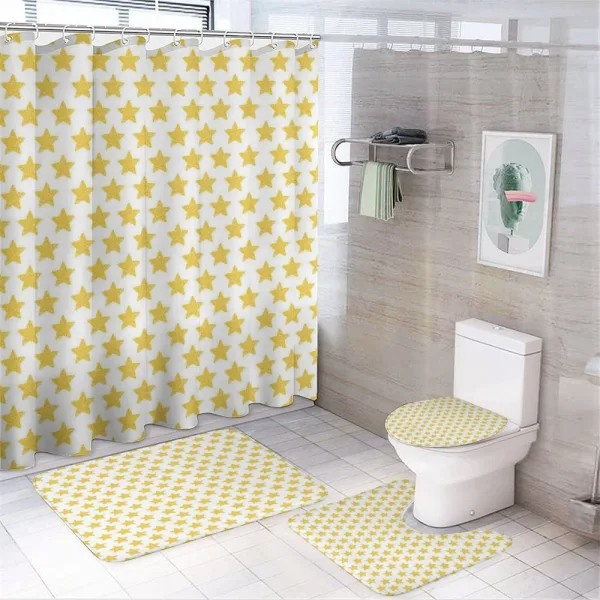 Symmetric Grunge Pattern on a shower curtain