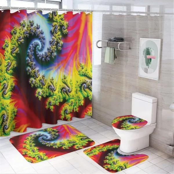 Abstract Fantasy Psychedelic on a shower curtain