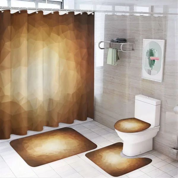 Abstract Triangles Mosaic on a shower curtain