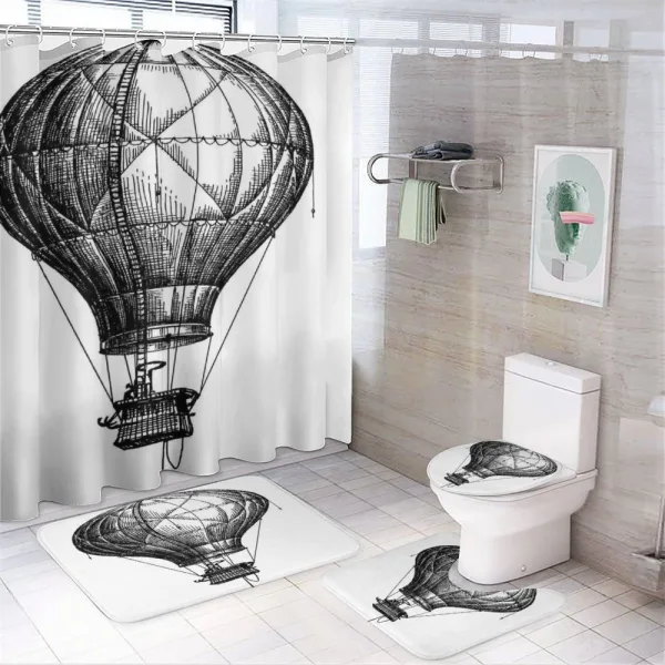 Balloon in the Sky on a shower curtain