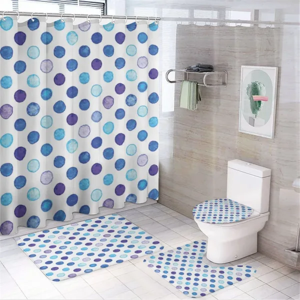 Blue Tones Soft Funky on a shower curtain