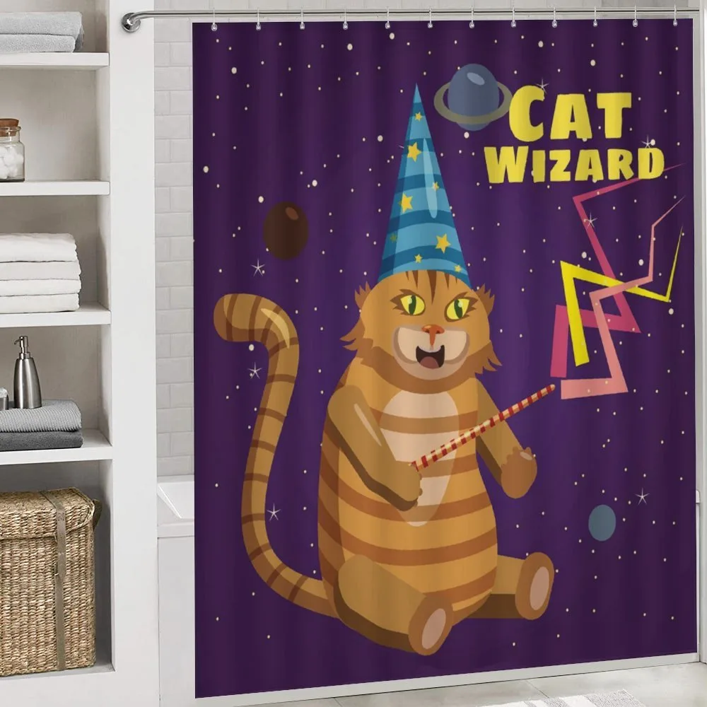 Cat Wizard Funny Cartoon — Detail 4