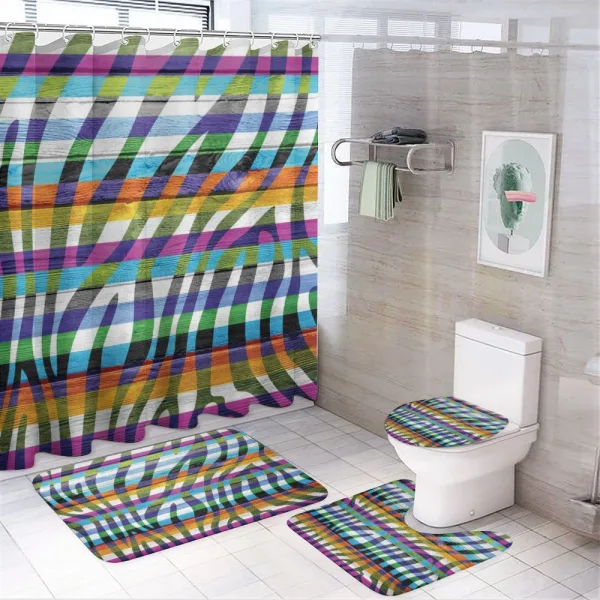 Colorful on a shower curtain