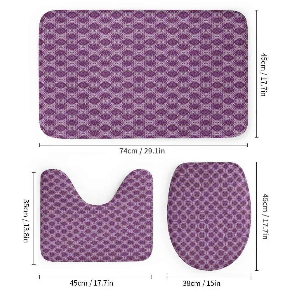 Floral Tiles Purple Tones — Detail 1