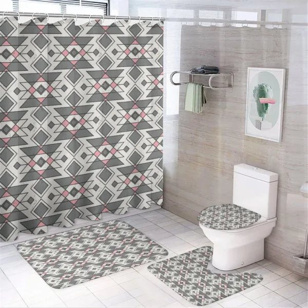 Geometric Aztec Ethnic on a shower curtain