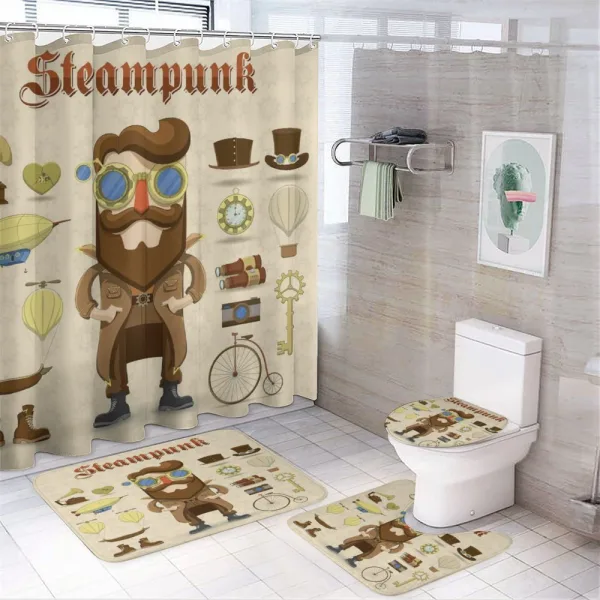 Hipster Gentleman on a shower curtain