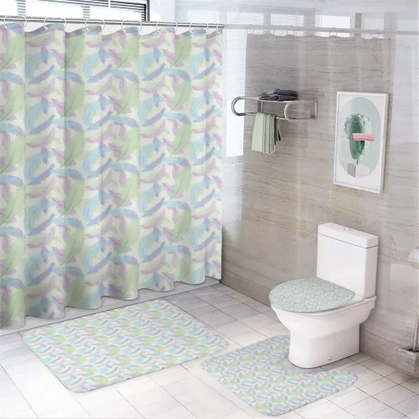 Positive Hippie Art on a shower curtain