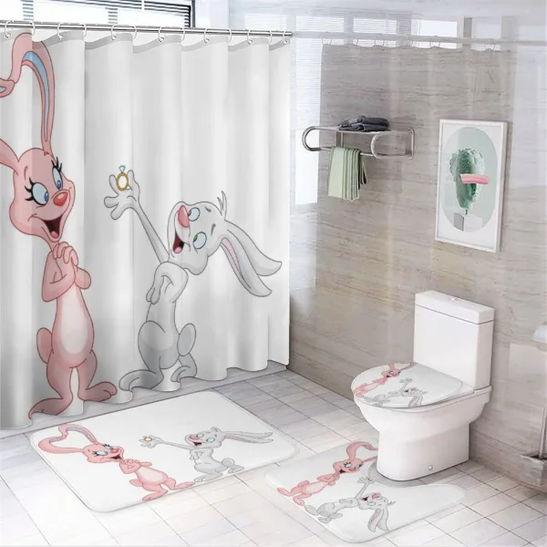 Rabbits Wedding on a shower curtain