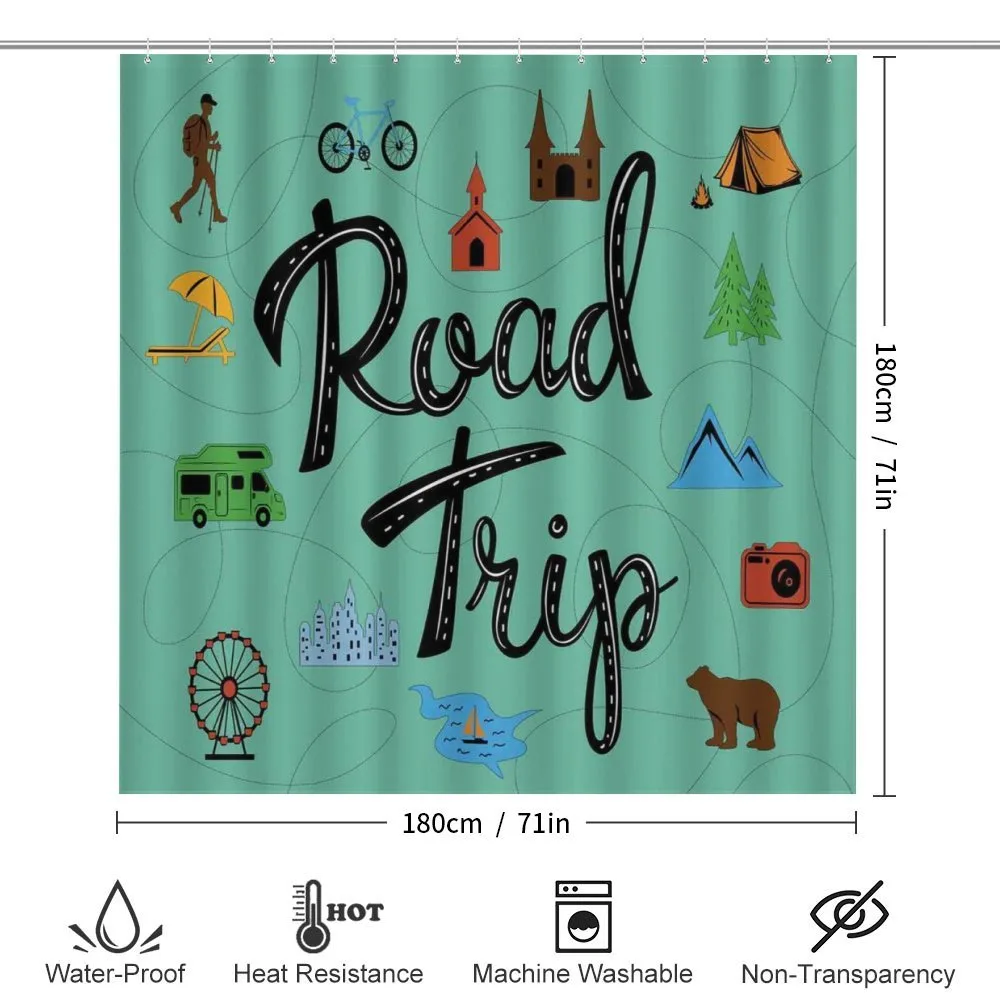 Road Trip Calligraphy with Map — Detail 2