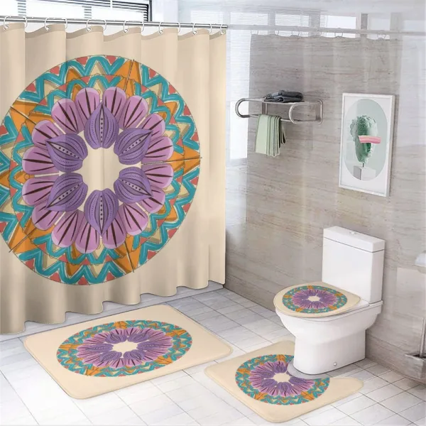 Rotating Zigzag Lines on a shower curtain