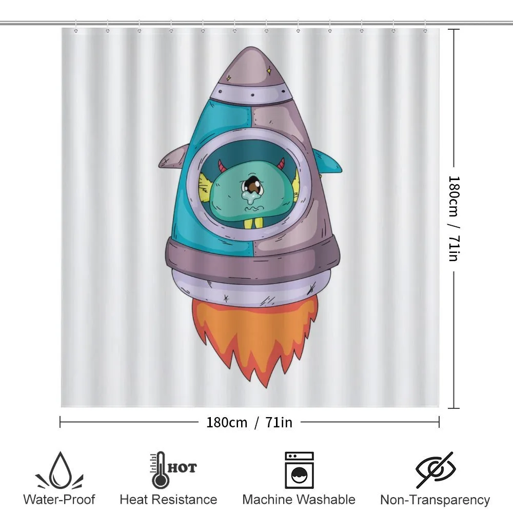 Sad Character in Space Rocket — Detail 2
