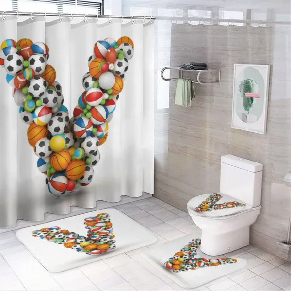 Sporting Goods Type on a shower curtain