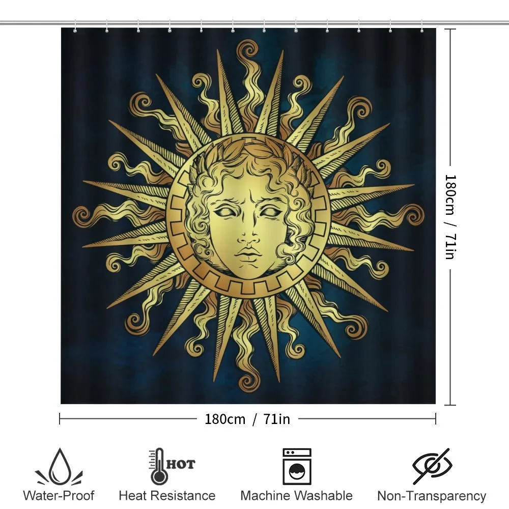 Sun with Antique Woman Face — Detail 2