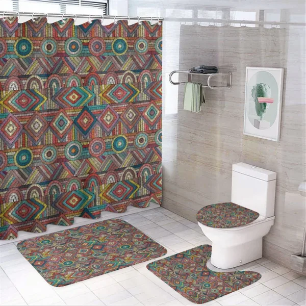 Tribal Culture Pattern on a shower curtain