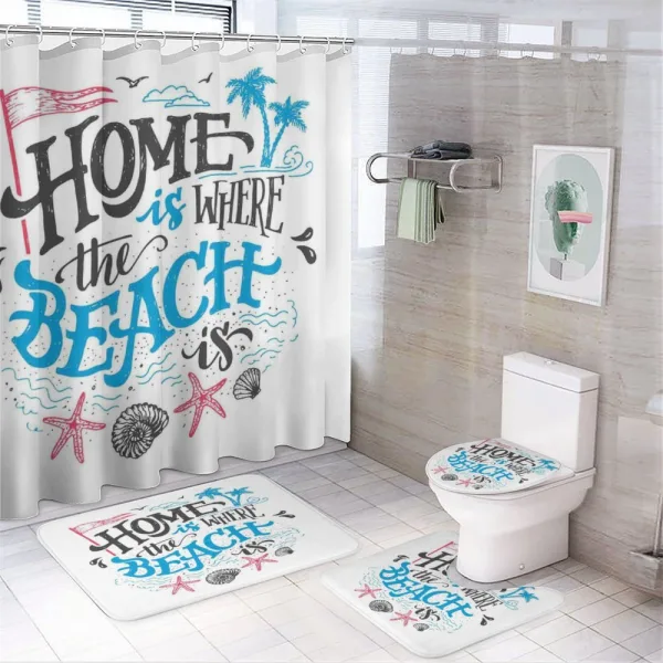 Tropical Summer Beach on a shower curtain