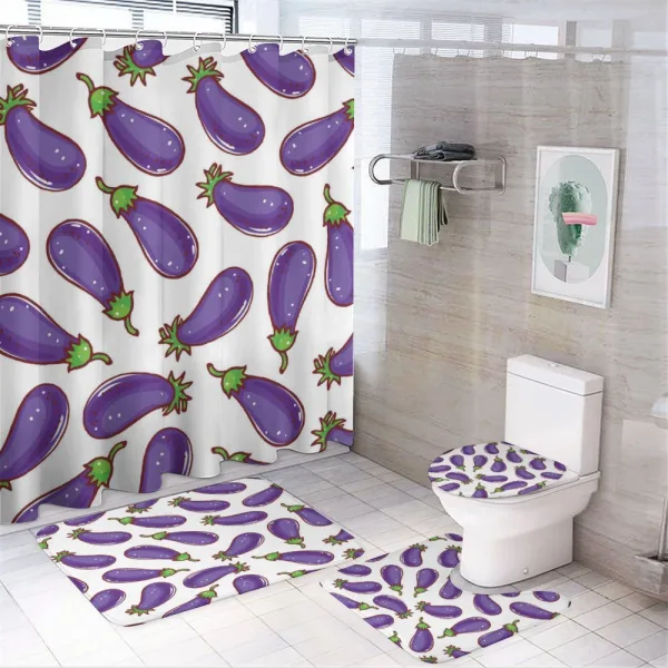 Vegetable Food on a shower curtain