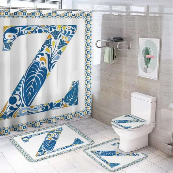 Vibrant Floral Design on a shower curtain