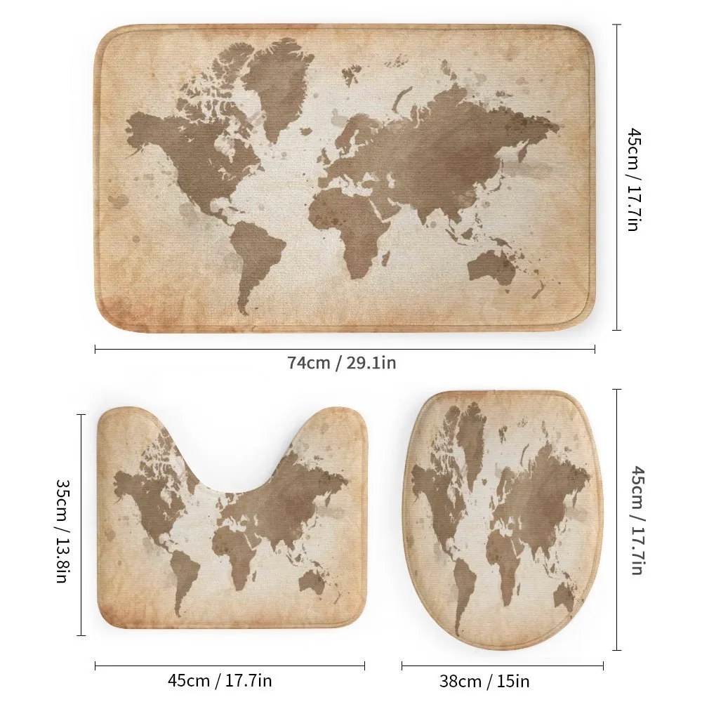Vintage Earth Continents — Detail 1