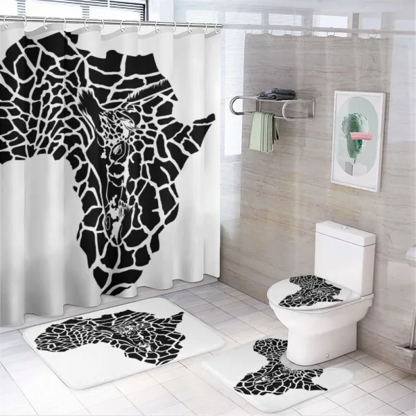Wild Map on a shower curtain