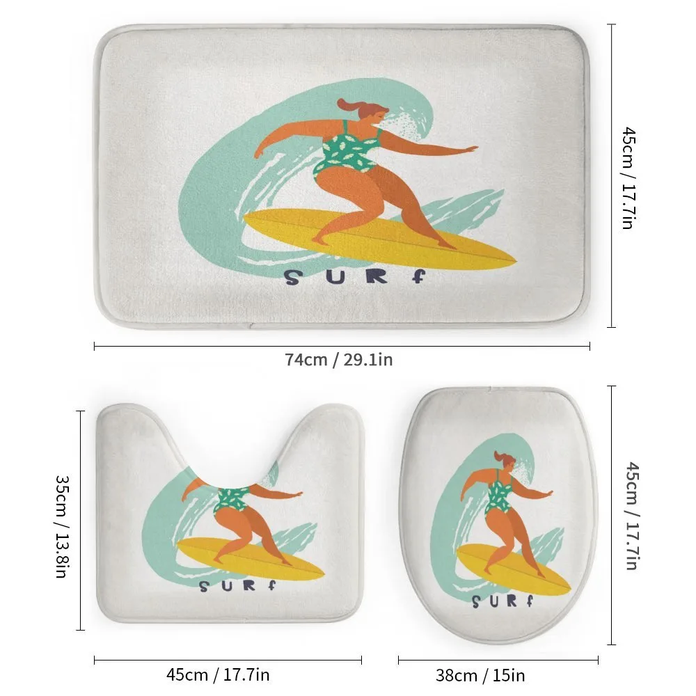 Woman Surfer on the Waves Art — Detail 1