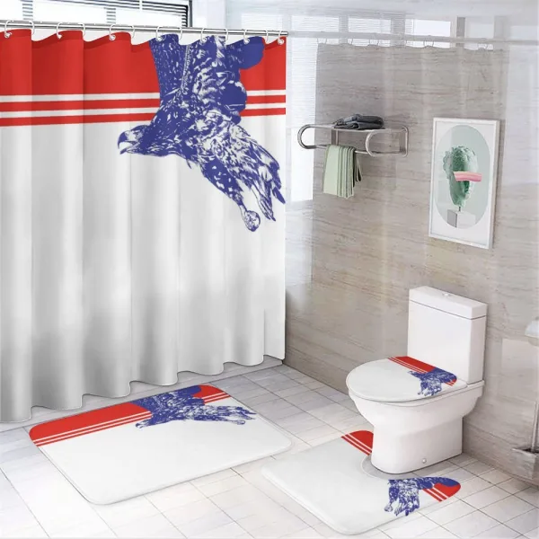 American Flag Colors Bird on a shower curtain