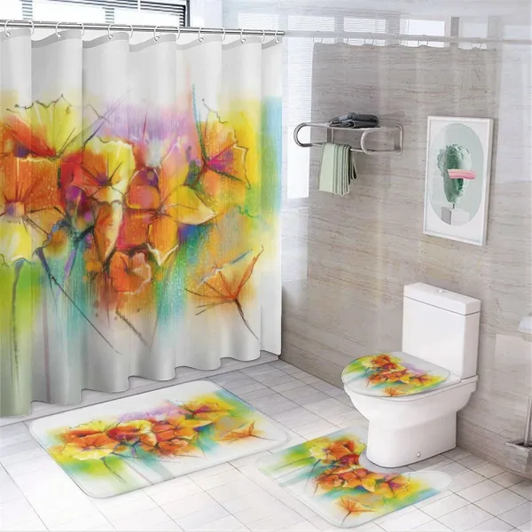 Autumn Flower Bouquet on a shower curtain