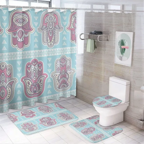 Boho Ornate Art on a shower curtain
