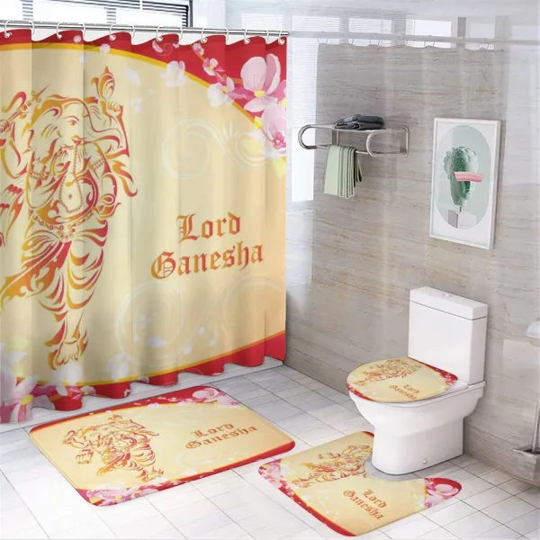 Elephant Pink Blossoms on a shower curtain