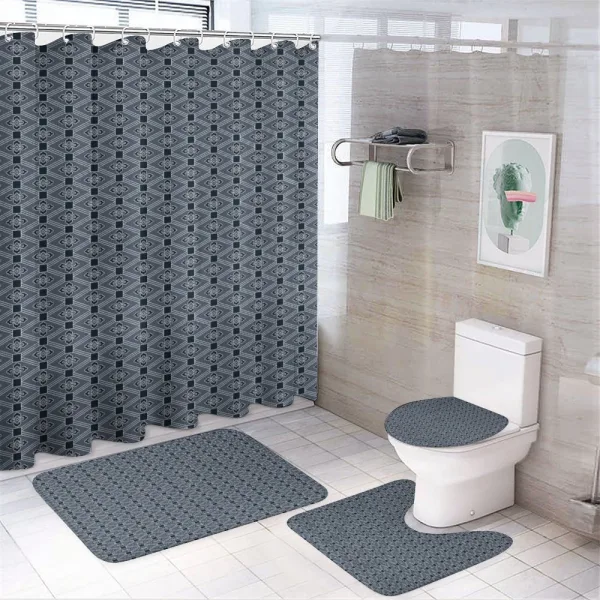 Floral Diamond Line on a shower curtain