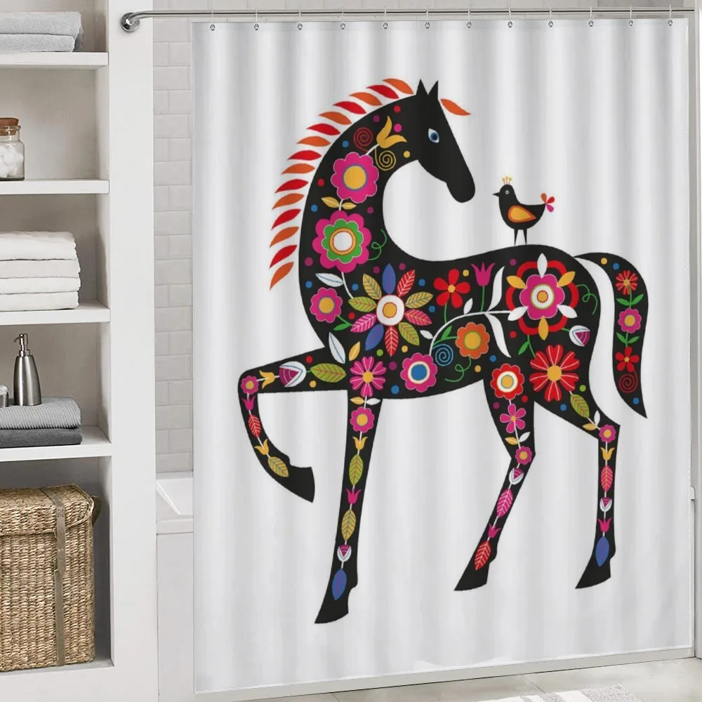 Floral Ornate Horse Bird — Detail 4