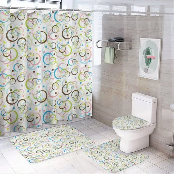 Intertwined Circles on a shower curtain