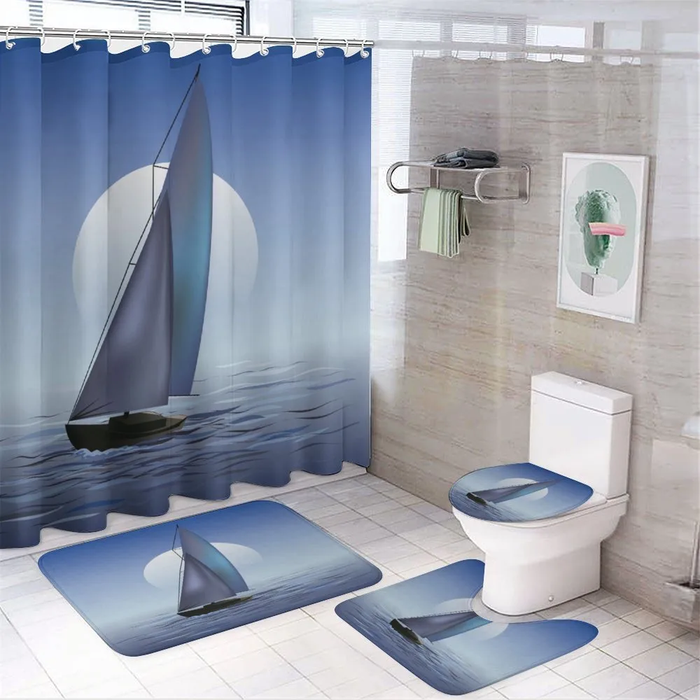 Sail Boat Wavy Serene — Your design