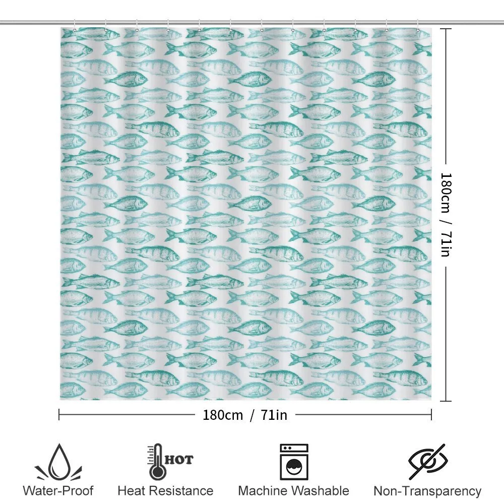Sketchy Fish Breeds Pattern — Detail 2
